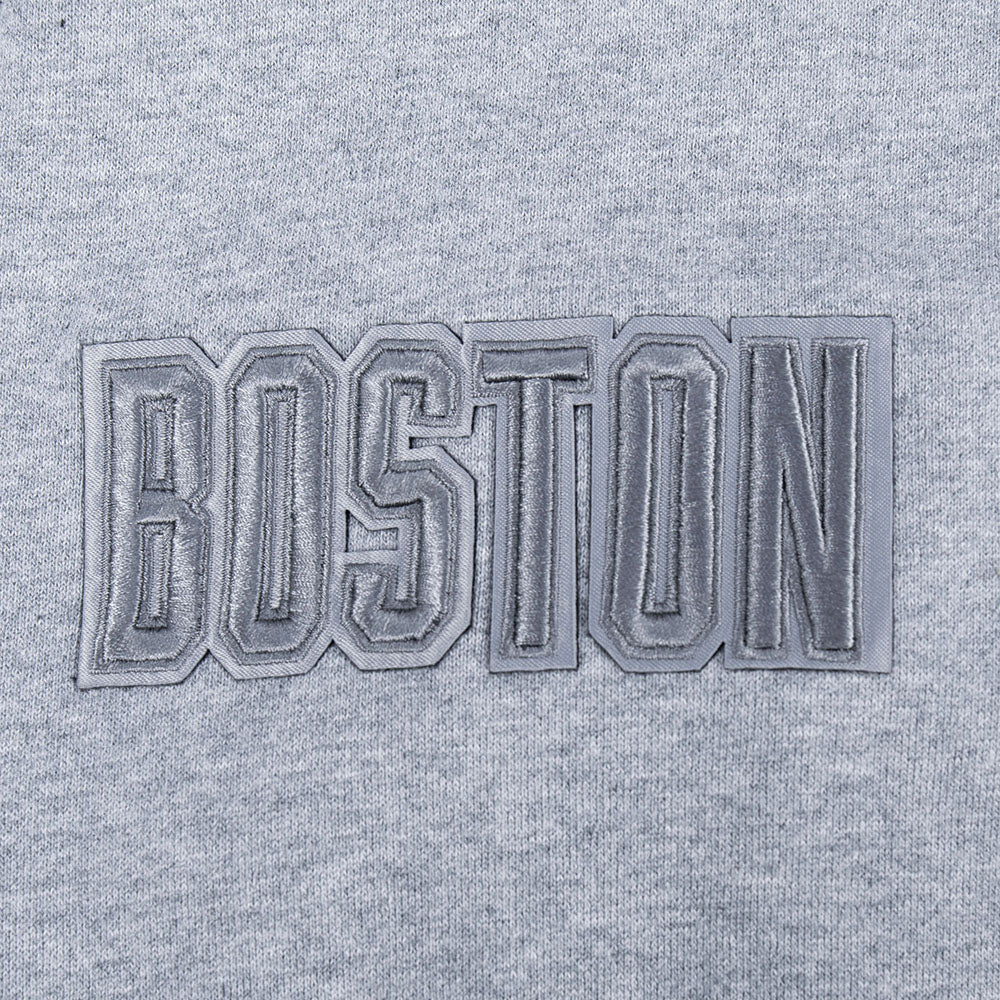NBA BOSTON CELTICS NEUTRAL MEN'S DROP SHOULDER FLC CREWNECK (DARK HEATHER GRAY) - Image 8