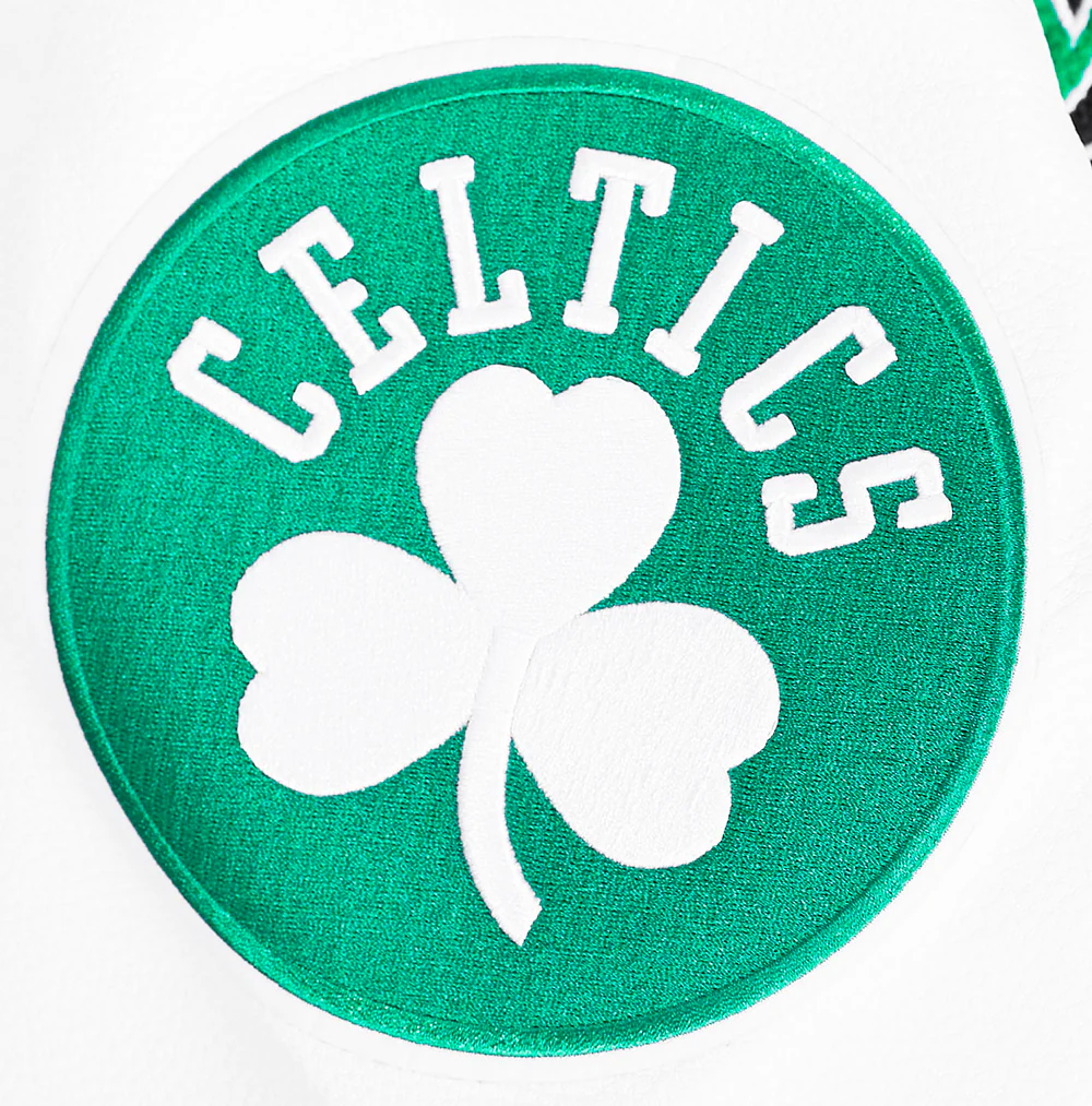 NBA BOSTON CELTICS SCRIPT TAIL MEN'S RIB WOOL VARSITY (BLACK/WHITE) - Image 8
