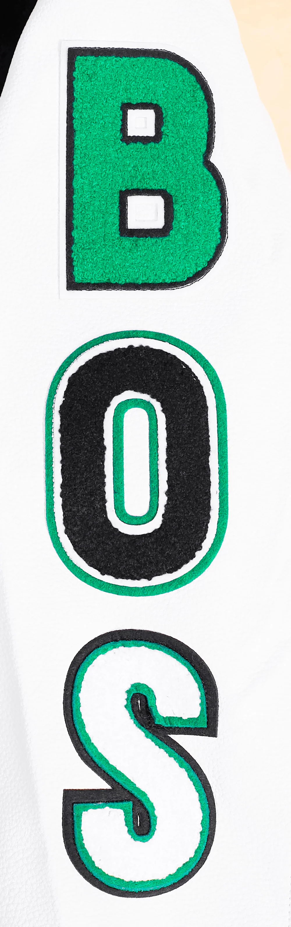 NBA BOSTON CELTICS SCRIPT TAIL MEN'S RIB WOOL VARSITY (BLACK/WHITE) - Image 9