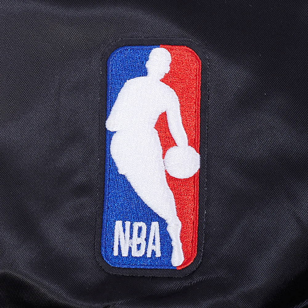NBA BOSTON CELTICS OLD ENGLISH MEN'S RIB SATIN JACKET (BLACK) - Image 16