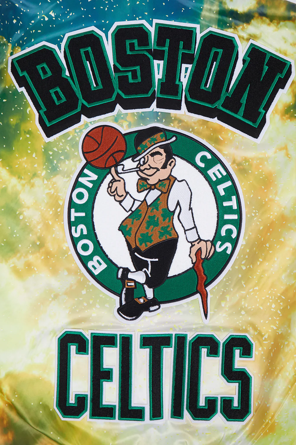 NBA BOSTON CELTICS SUBLIMATED MEN'S SATIN JACKET-GREEN SKY (KELLY GREEN) - Image 7