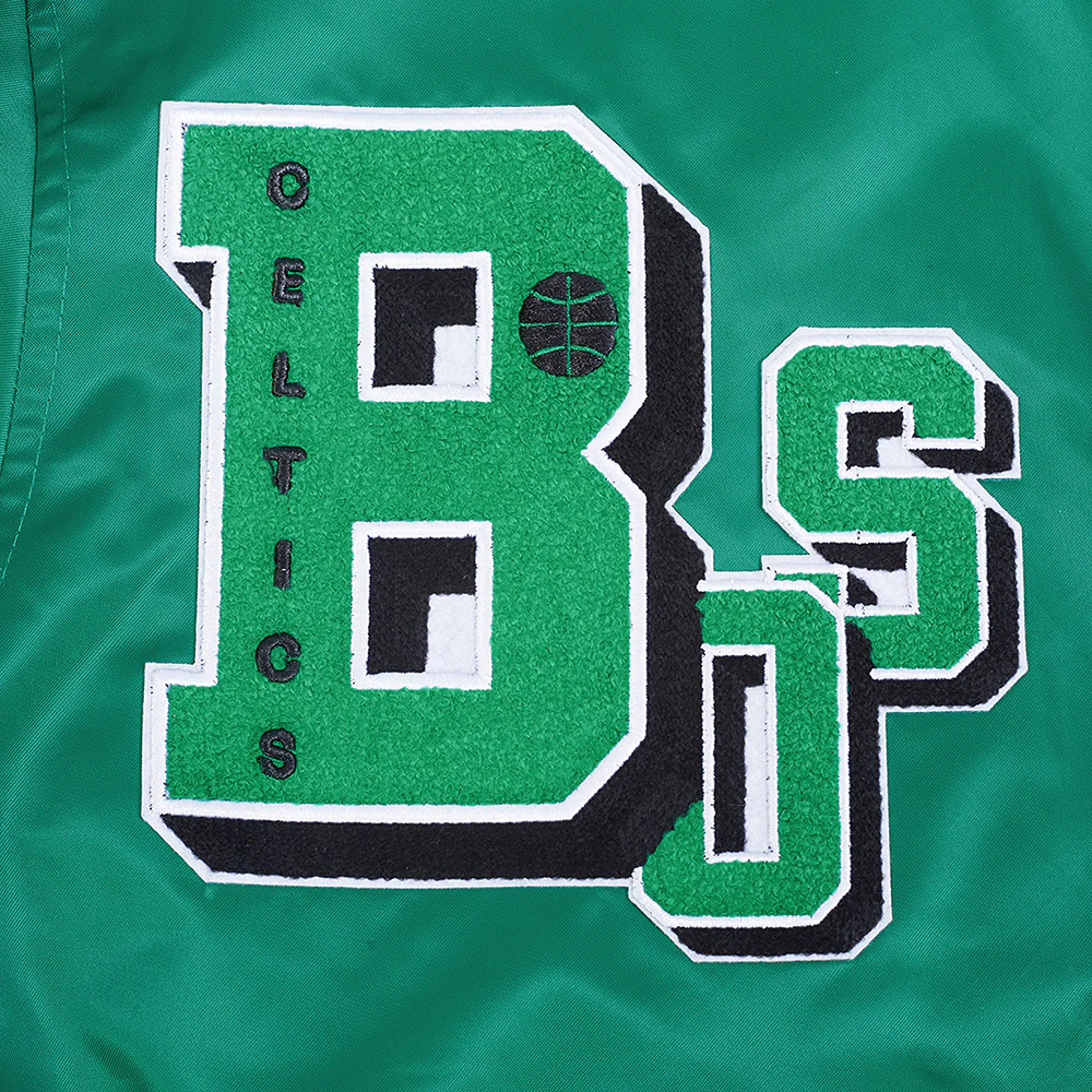 BOSTON CELTICS BEST OF MEN'S RIB SATIN JACKET (KELLY GREEN) - Image 7