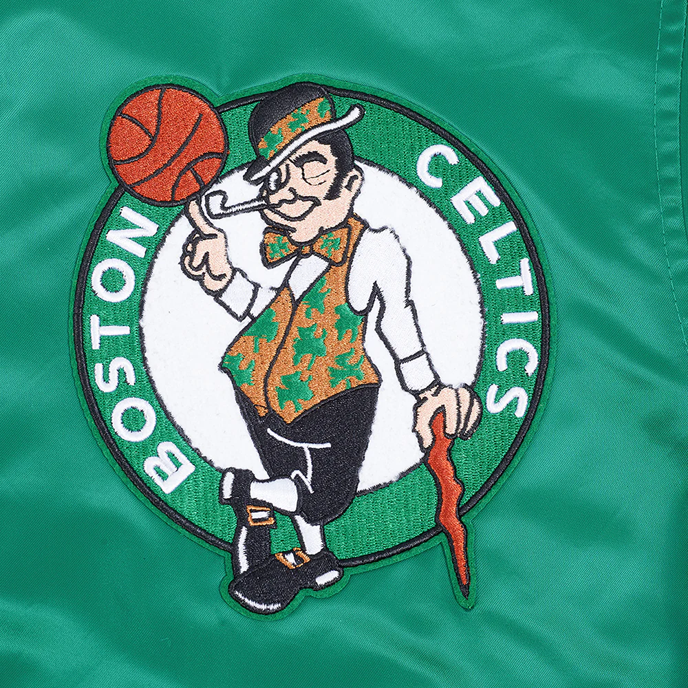 BOSTON CELTICS BEST OF MEN'S RIB SATIN JACKET (KELLY GREEN) - Image 8