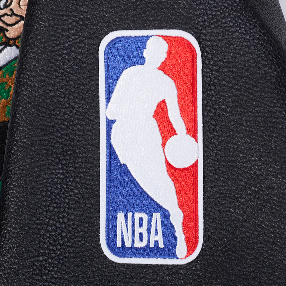 NBA BOSTON CELTICS BEST OF MEN'S RIB WOOL VARSITY JACKET (BLACK/GREEN) - Image 10