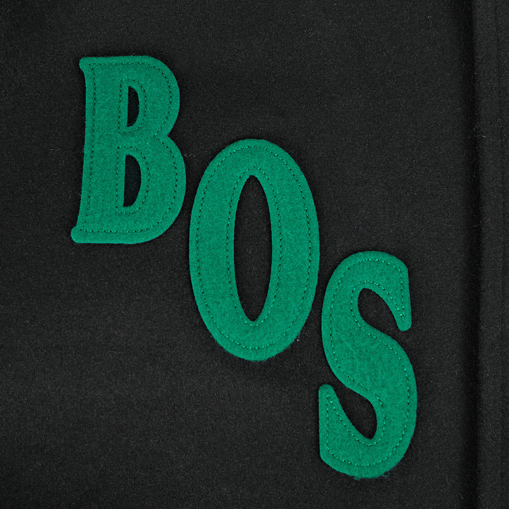 NBA BOSTON CELTICS FIRST TEAM MEN'S VARSITY JACKET (JET BLACK) - Image 5