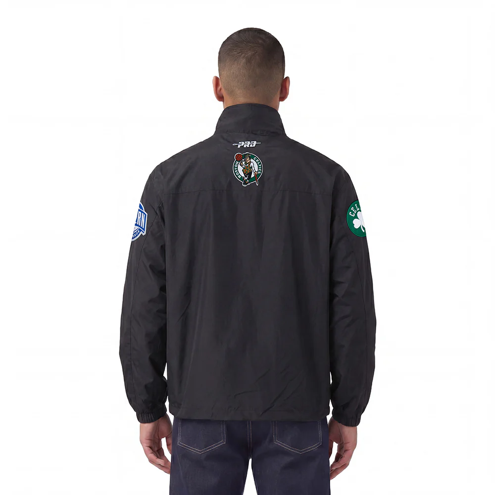 NBA BOSTON CELTICS PRE GAME MEN'S JACKET (BLACK) - Image 2