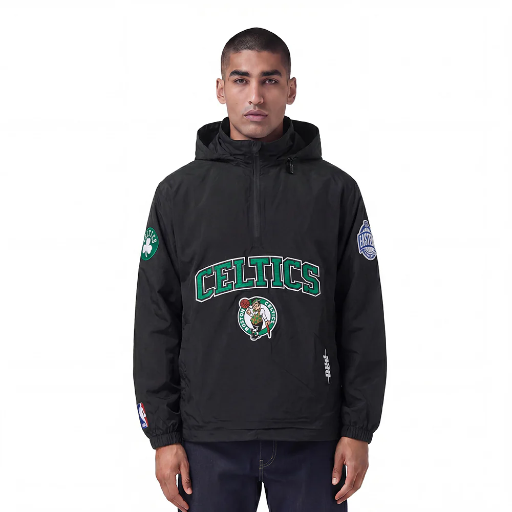 NBA BOSTON CELTICS PRE GAME MEN'S JACKET (BLACK) - Image 3