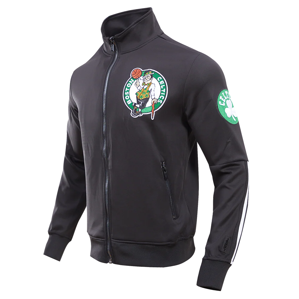 NBA BOSTON CELTICS CLASSIC TRACK MEN'S TRACK JACKET (BLACK) - Image 5