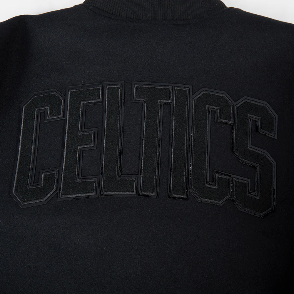 NBA BOSTON TRIPLE BLACK MEN'S VARSITY JACKET (TRIPLE BLACK MEN'S) - Image 11