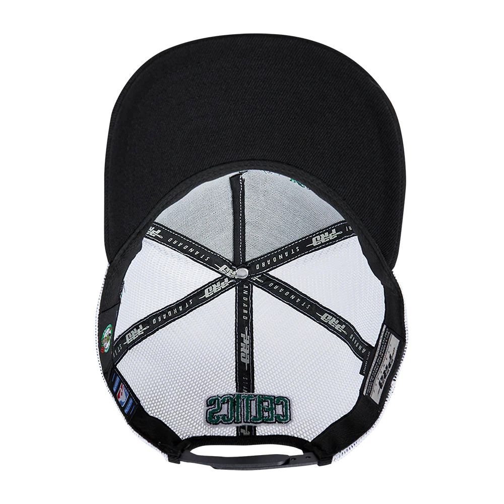 NBA BOSTON CELTICS SCRIPT TAIL TRUCKER HAT (BLACK) - Image 3