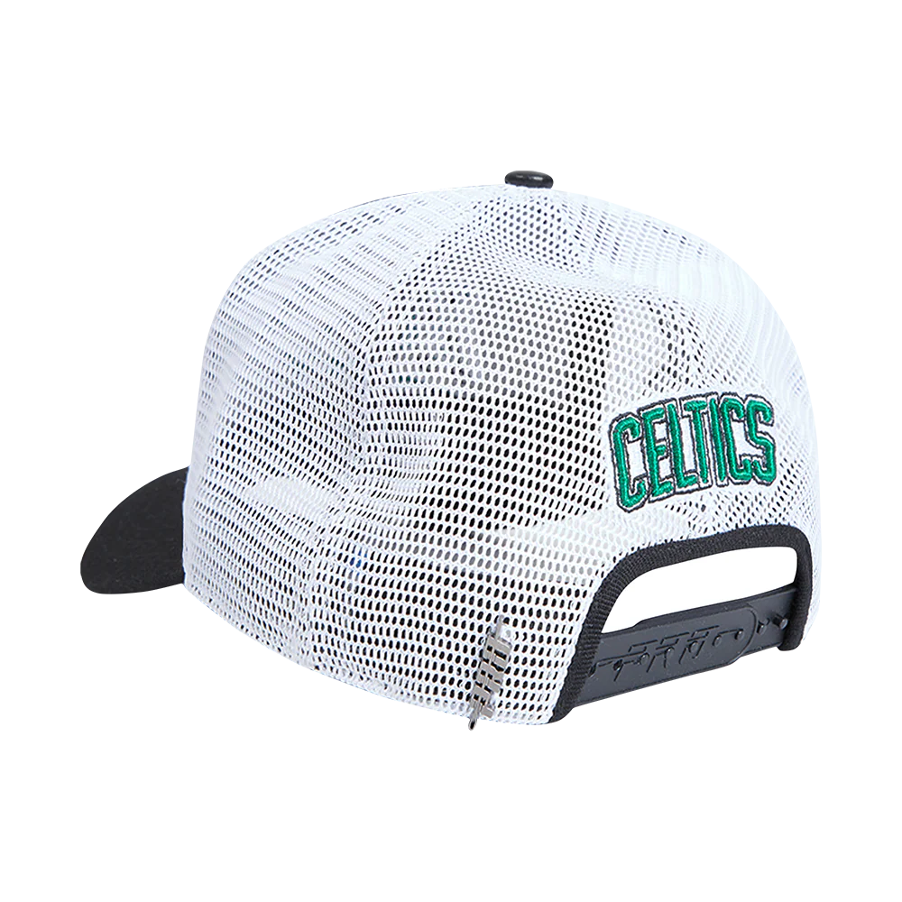 NBA BOSTON CELTICS SCRIPT TAIL TRUCKER HAT (BLACK) - Image 6