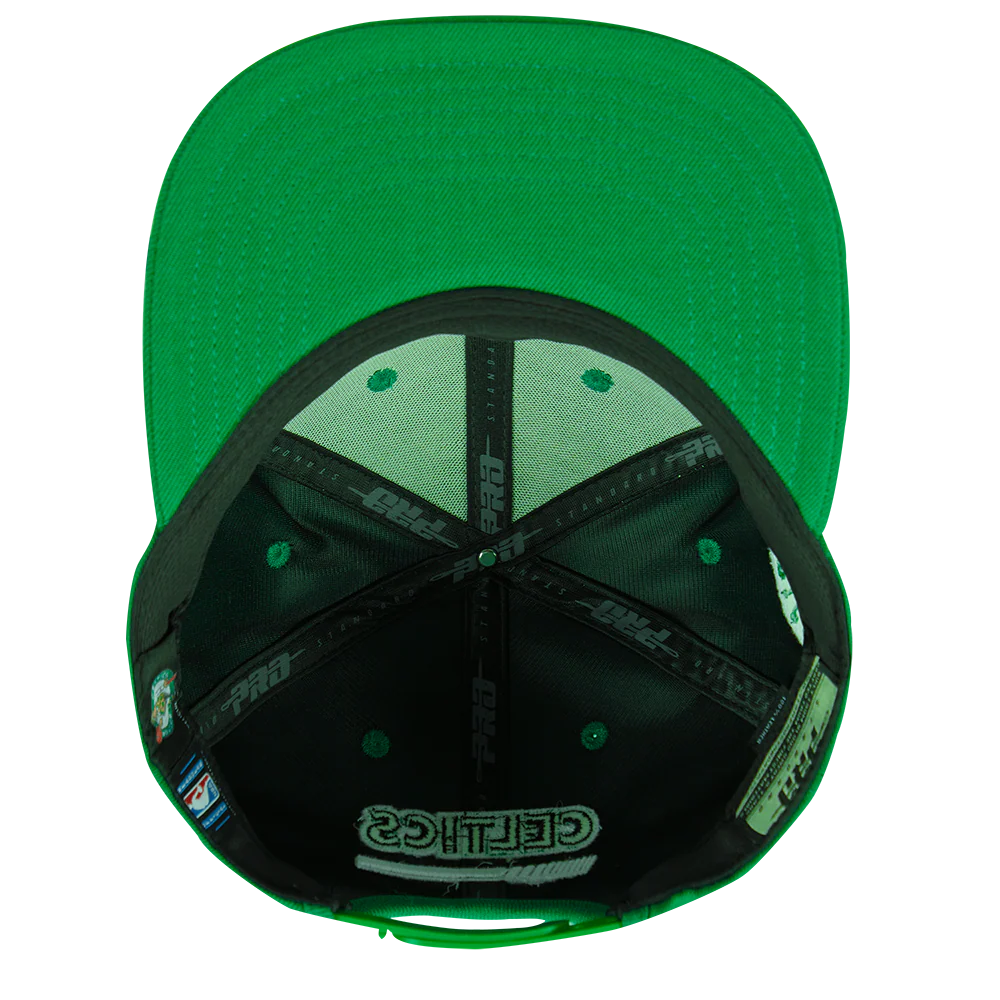 NBA BOSTON CELTICS FAST LANE WOOL SNAPBACK HAT (KELLY GREEN) - Image 6