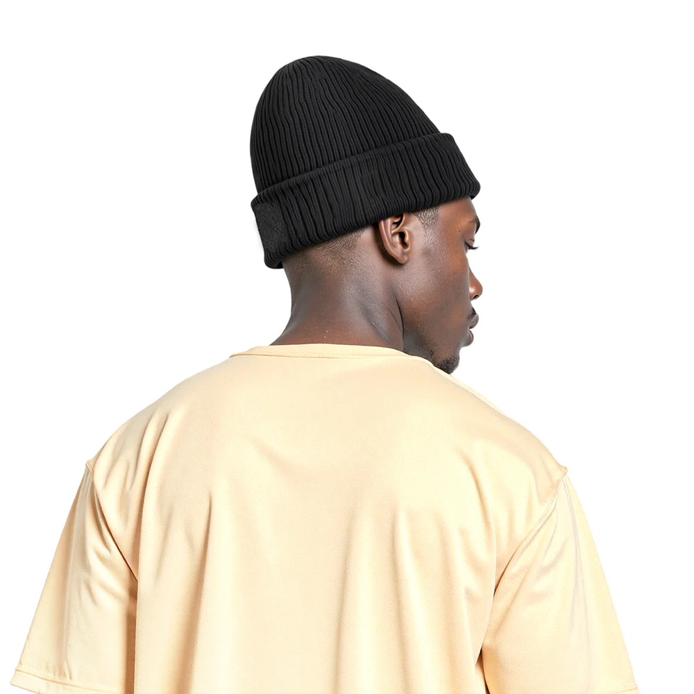 NBA BOSTON CELTICS BLACKOUT UNLINED PRO BEANIE CUFFED (BLACK) - Image 2