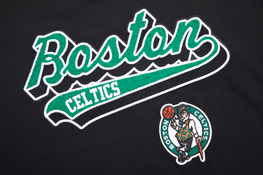 NBA BOSTON CELTICS SCRIPT TAIL WOMEN'S BOYFRIEND TEE (BLACK) - Image 6