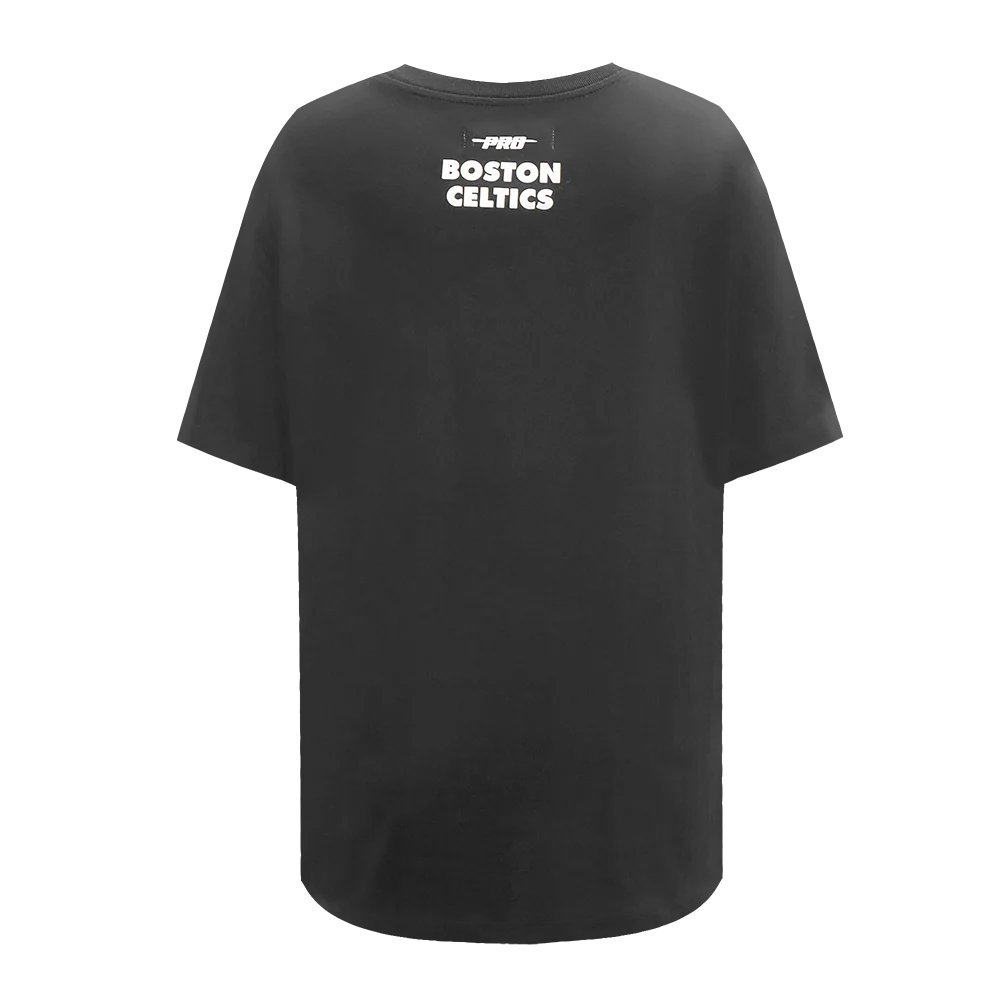 NBA BOSTON CELTICS CLASSIC WIND WOMEN'S CTN BF TEE (BLACK) - Image 3