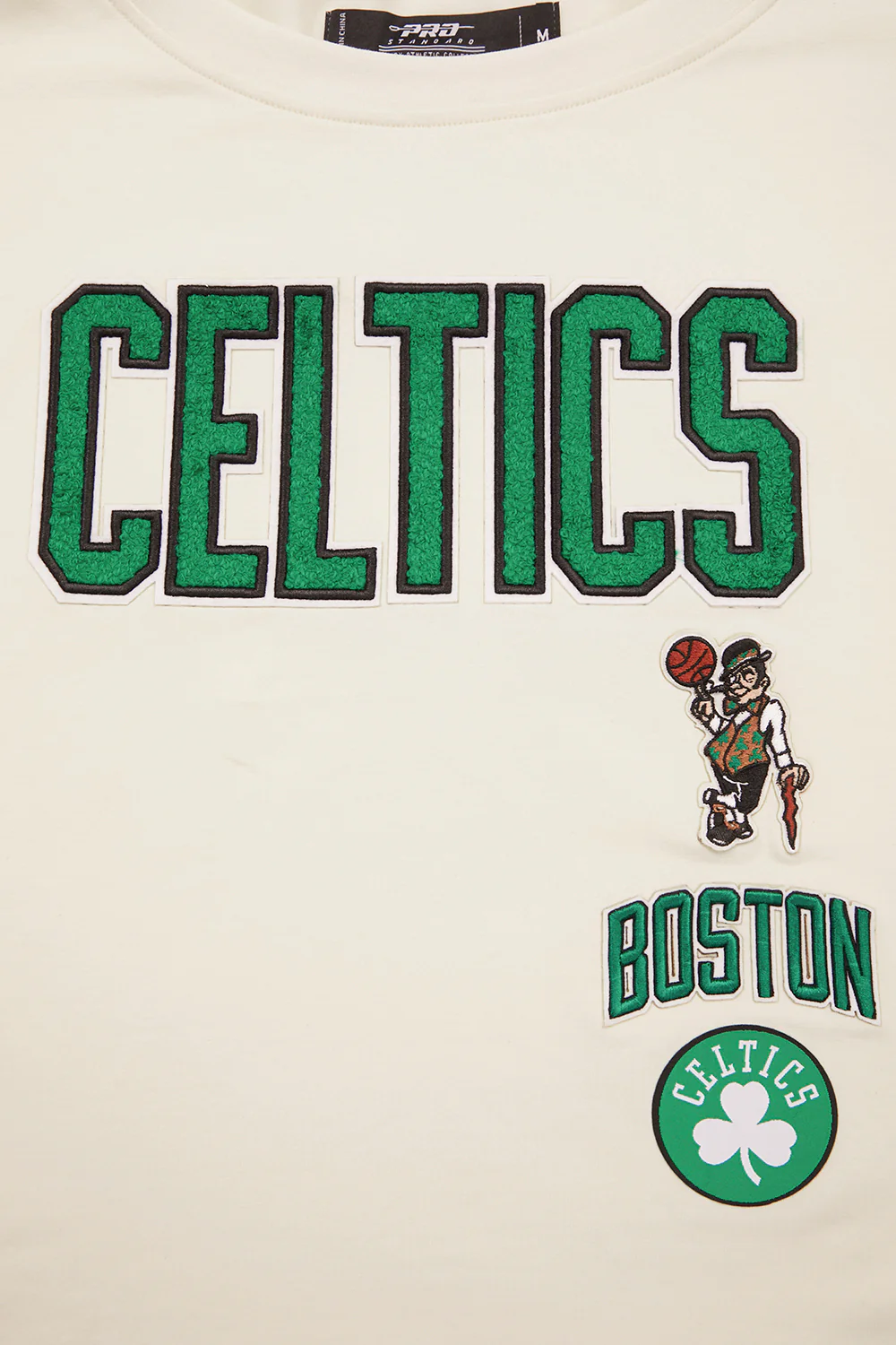NBA BOSTON CELTICS RETRO CLASSIC WOMEN'S BOXY TEE (EGGSHELL) - Image 5