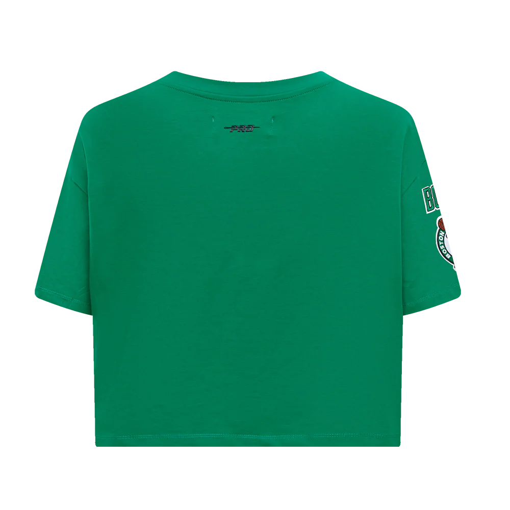 NBA BOSTON CELTICS MASHUP WOMEN'S BOXY TEE (KELLY GREEN) - Image 5