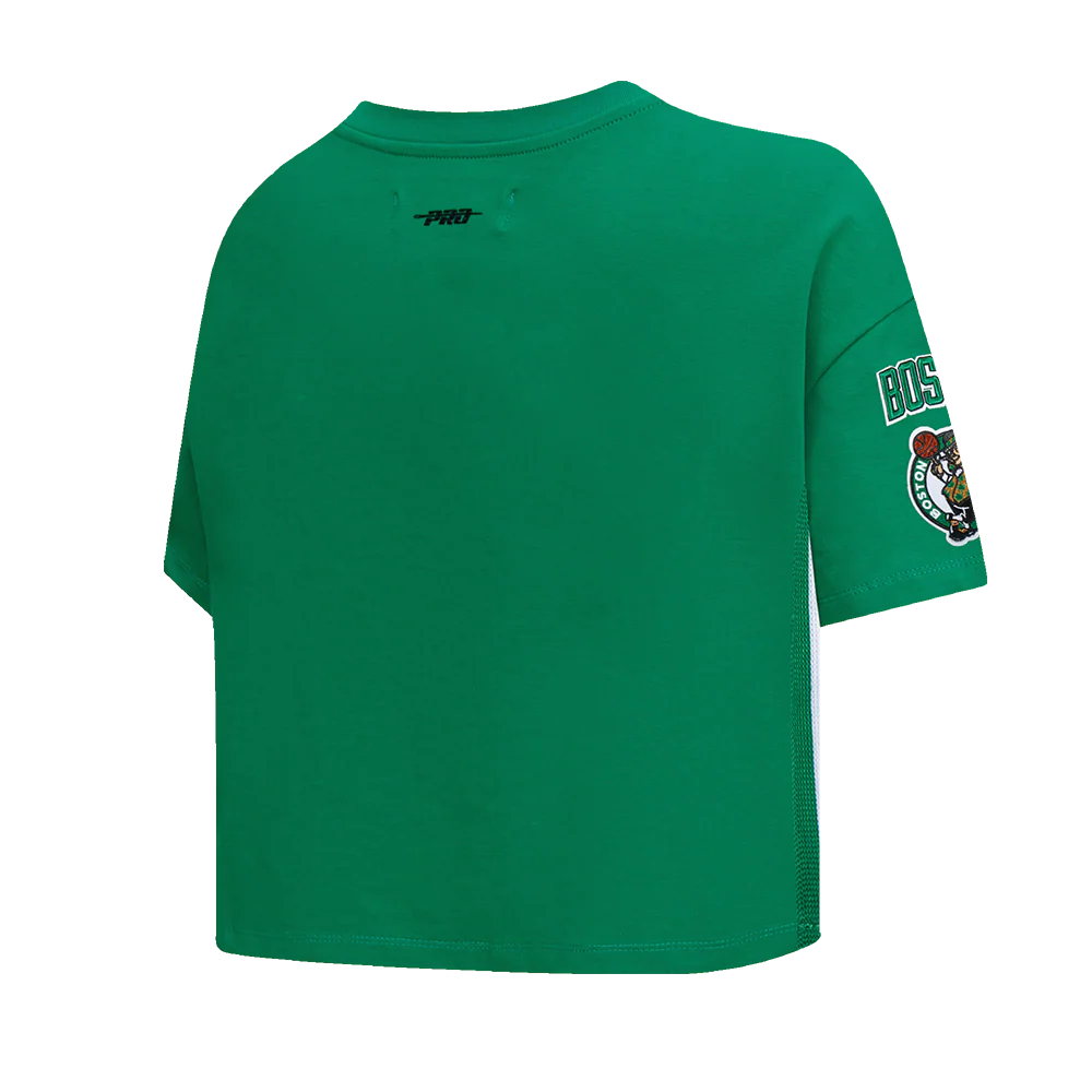 NBA BOSTON CELTICS MASHUP WOMEN'S BOXY TEE (KELLY GREEN) - Image 6