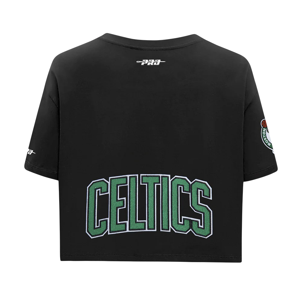 NBA BOSTON CELTICS JAYSON TATUM #0 CLASSIC PNN WOMEN'S SJ BOXY TEE (BLACK) - Image 3