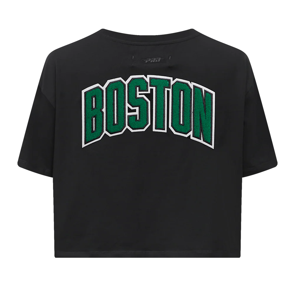 NBA BOSTON CELTICS CLASSIC WOMEN'S BOXY TEE (BLACK) - Image 6