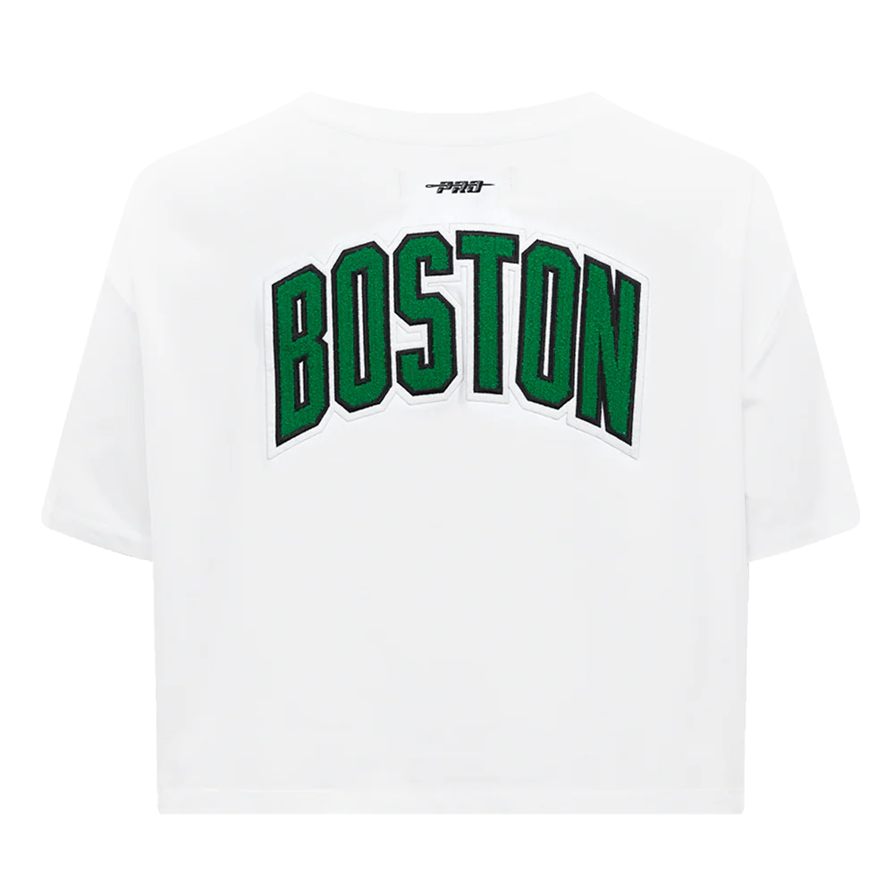 NBA BOSTON CELTICS CLASSIC WOMEN'S SJ BOXY TEE (WHITE) - Image 5