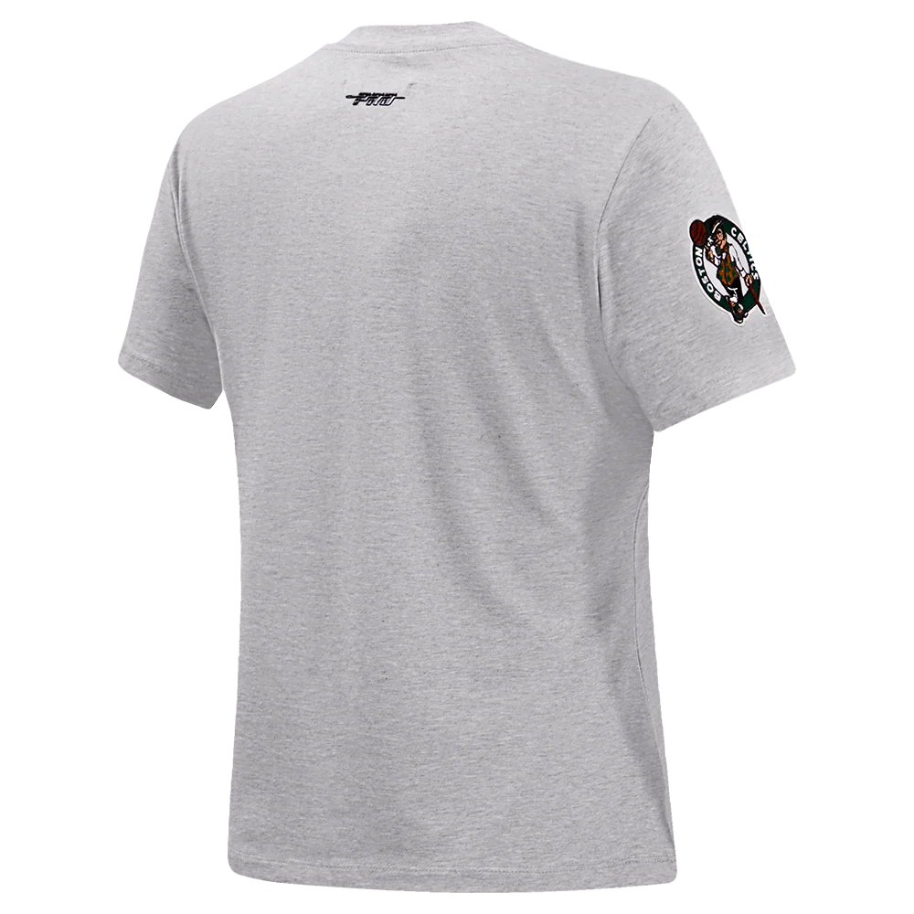 NBA BOSTON CELTICS CLASSIC SHORT SLEEVE WOMEN'S SLIM FIT TEE (HEATHER GREY) - Image 5