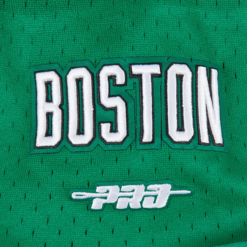 NBA BOSTON CELTICS CLASSIC BIG BOY'S MESH BUTTON DOWN SHIRT (KELLY GREEN) - Image 5