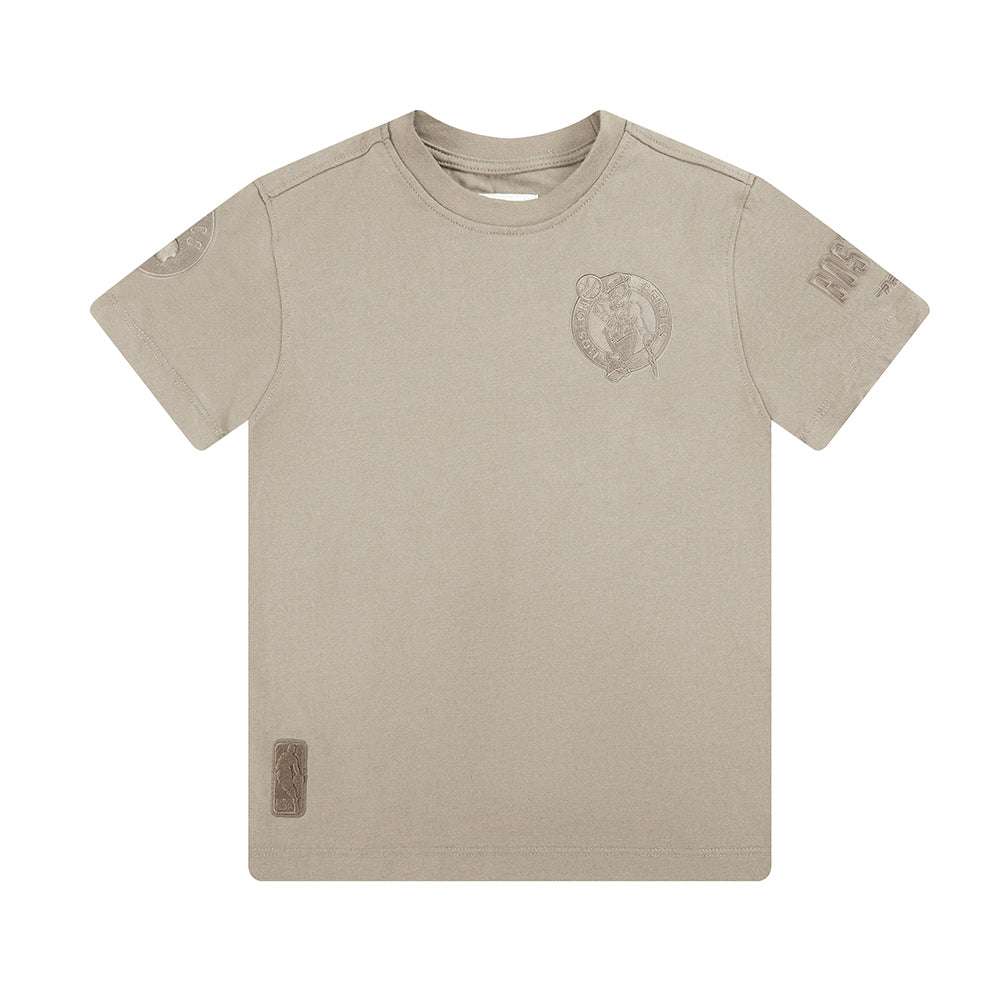 NBA BOSTON CELTICS NEUTRAL BIG BOYS SINGLE JERSEY TEE (TAUPE)