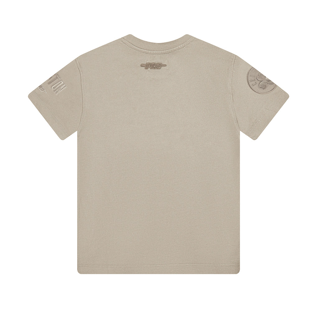 NBA BOSTON CELTICS NEUTRAL BIG BOYS SINGLE JERSEY TEE (TAUPE) - Image 2