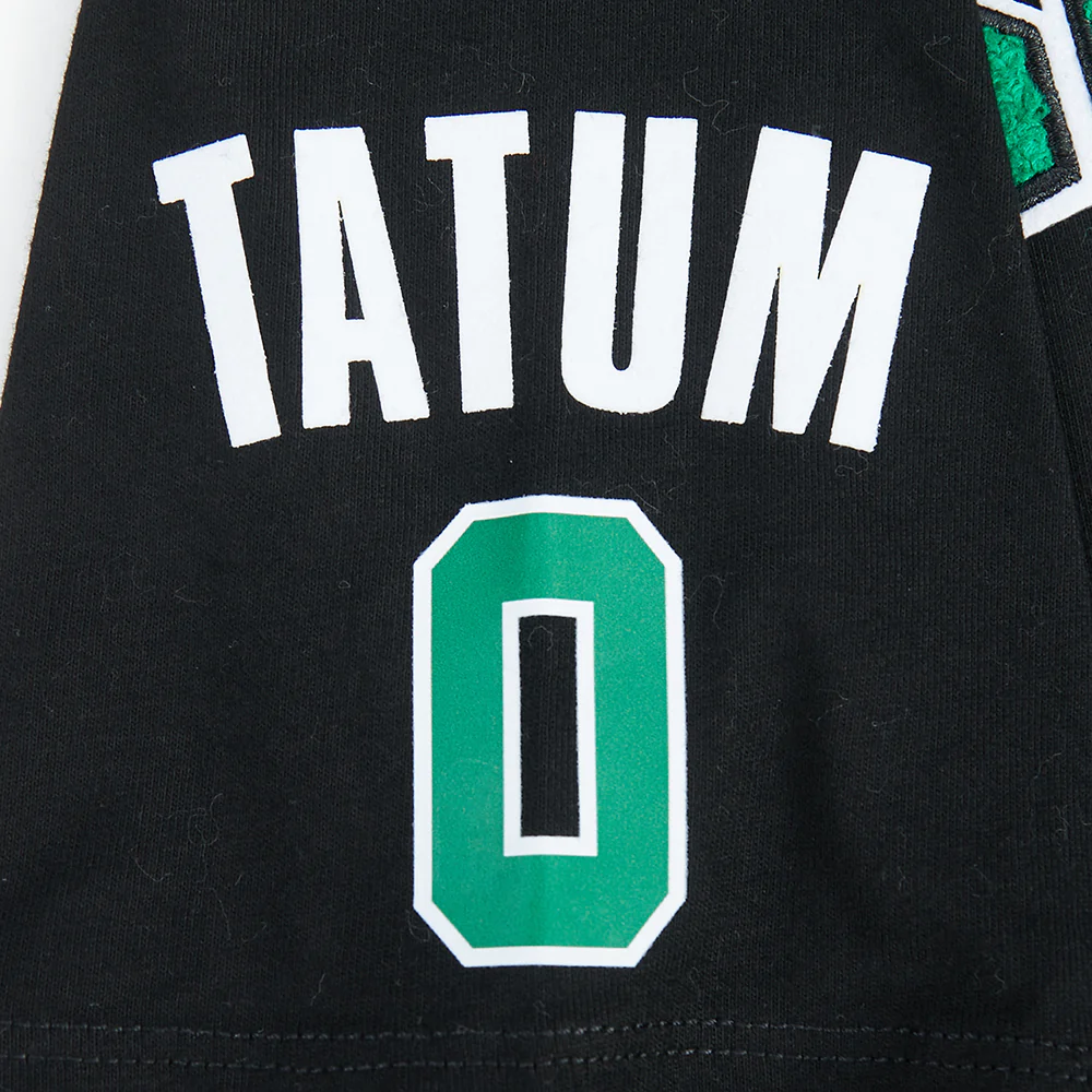 NBA BOSTON CELTICS JAYSON TATUM #0 CLASSIC PNN BIG BOY'S SS TEE (BLACK) - Image 5
