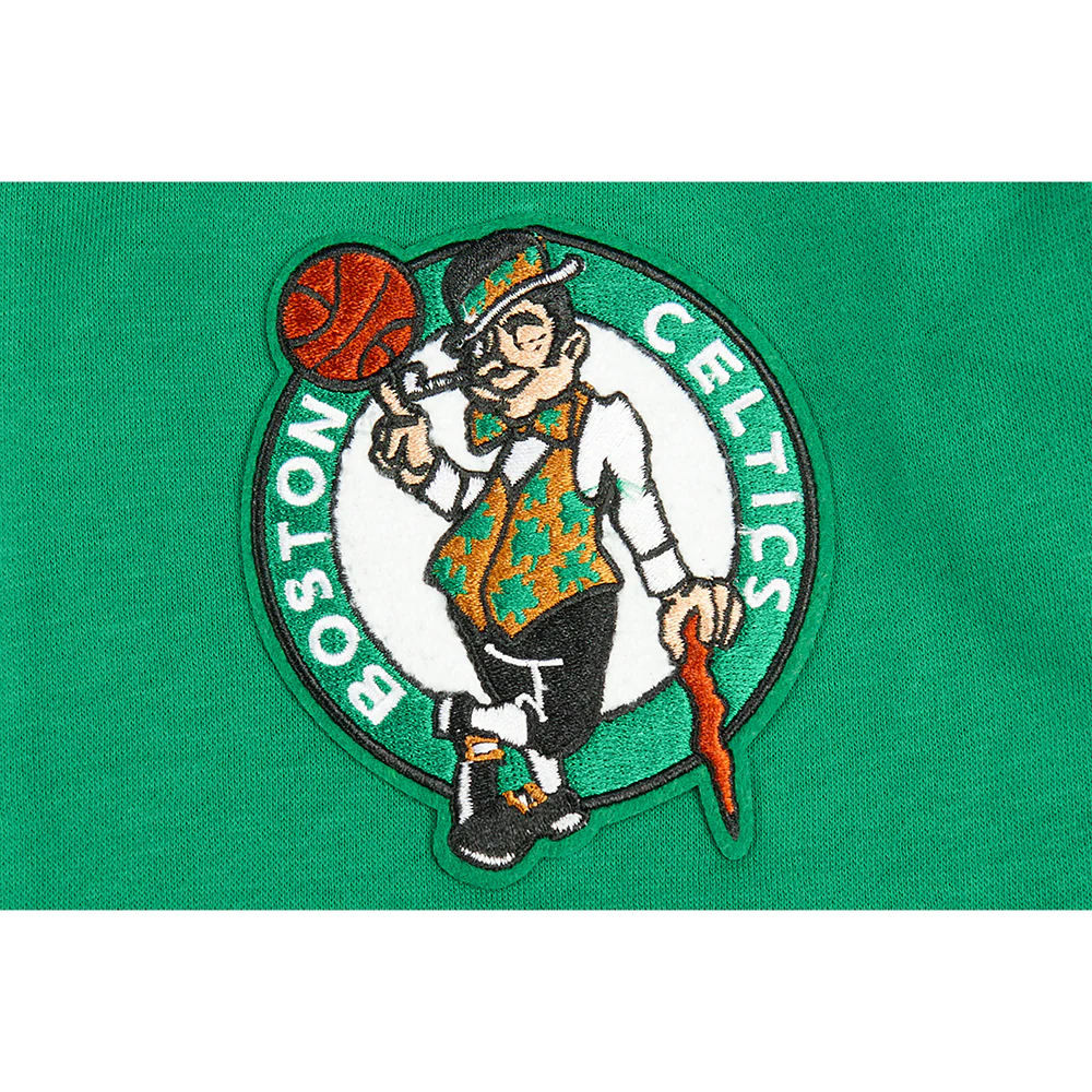 NBA BOSTON CELTICS CLASSIC BIG BOY'S FLC FZ PO HOODIE (KELLY GREEN) - Image 6