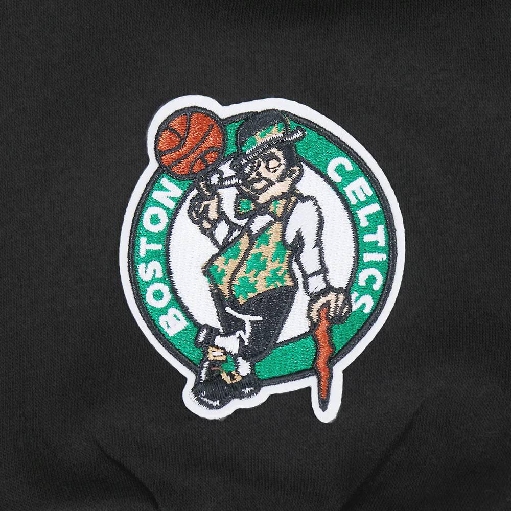 NBA BOSTON CELTICS WINGSPAN BIG BOY'S DROP SHOULDER FLC PO HOODIE (BLACK) - Image 6