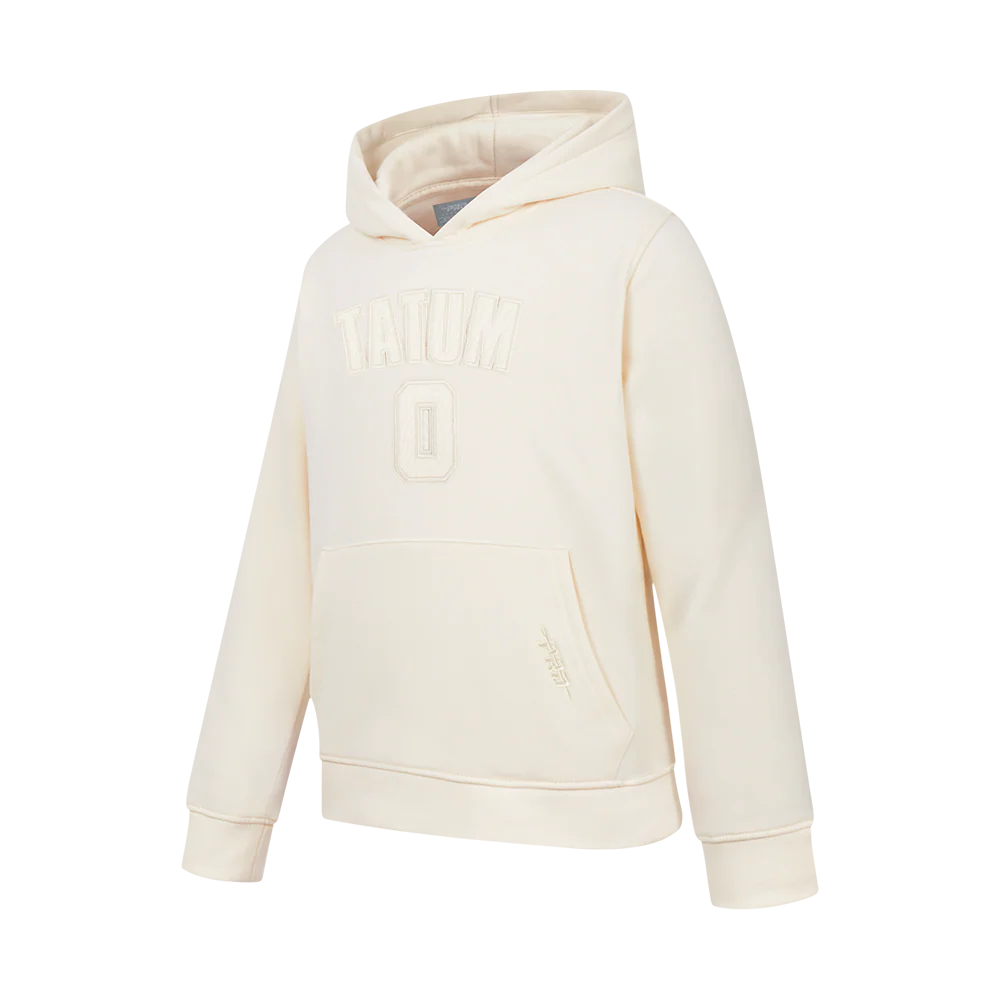 NBA BOSTON CELTICS Jayson Tatum #0 NEUTRAL PNN BIG BOY'S FLEECE PO HOODIE (EGGSHELL) - Image 2