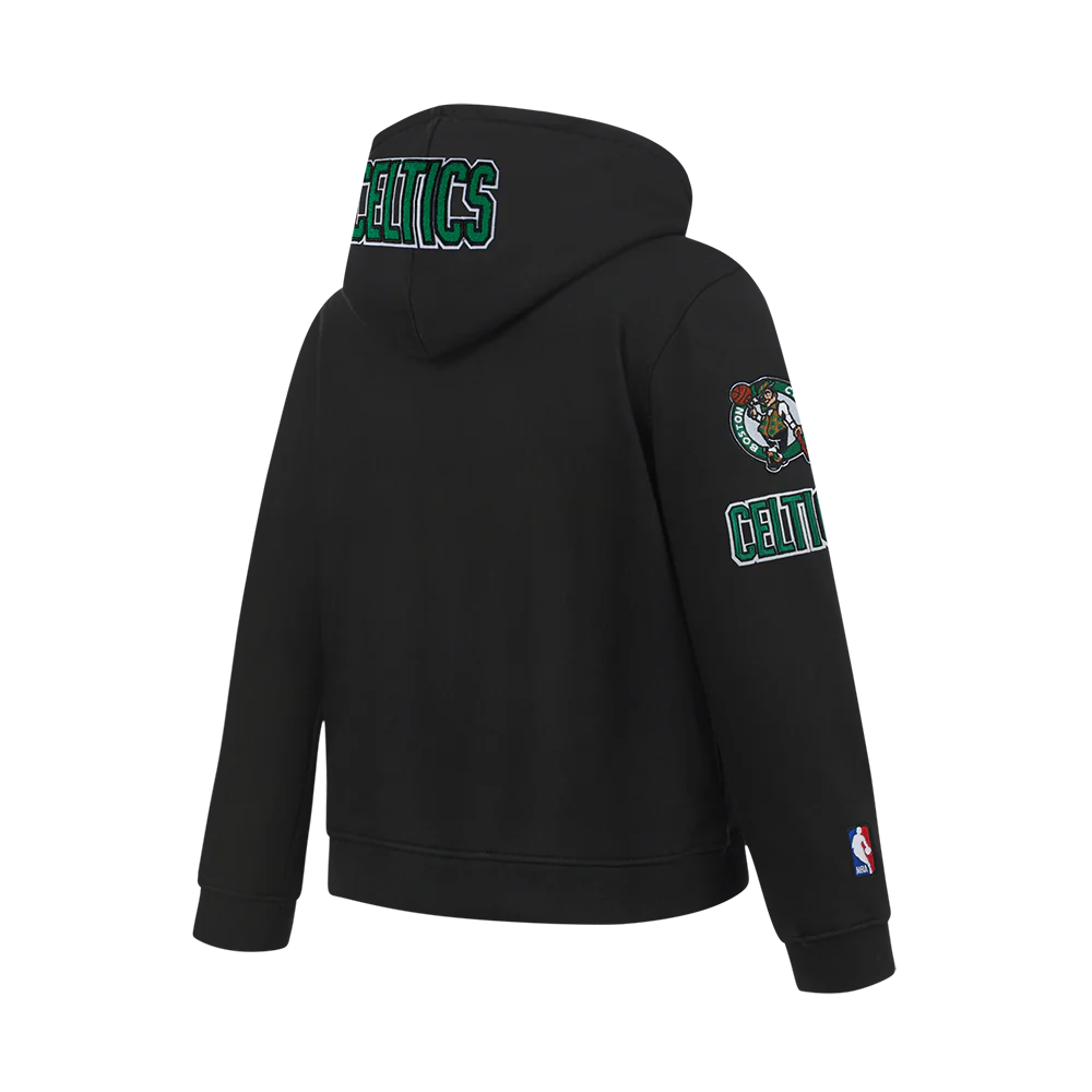 NBA BOSTON CELTICS JAYSON TATUM #0 CLASSIC PNN BIG BOY'S FLEECE PO HOOD (BLACK) - Image 4
