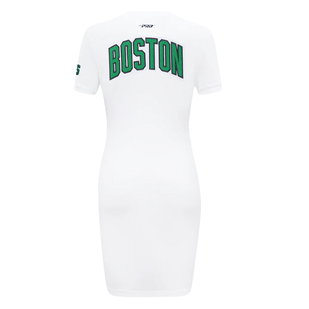 NBA BOSTON CELTICS CLASSIC WOMEN'S BODY CON DRESS (WHITE) - Image 3