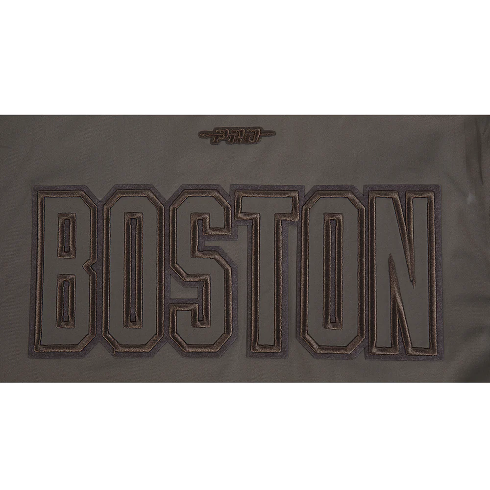 NBA BOSTON CELTICS NEUTRAL BIG BOYS TWILL JACKET (DARK TAUPE) - Image 8