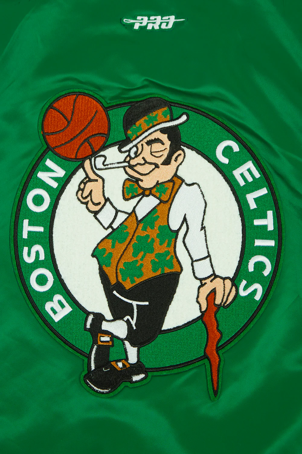 NBA BOSTON CELTICS RETRO CLASSIC BIG BOYS RIB SATIN JACKET (KELLY GREEN) - Image 8