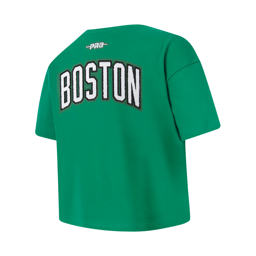 BOSTON CELTICS CLASSIC BIG GIRL'S SS BOXY TEE (KELLY GREEN) - Image 4