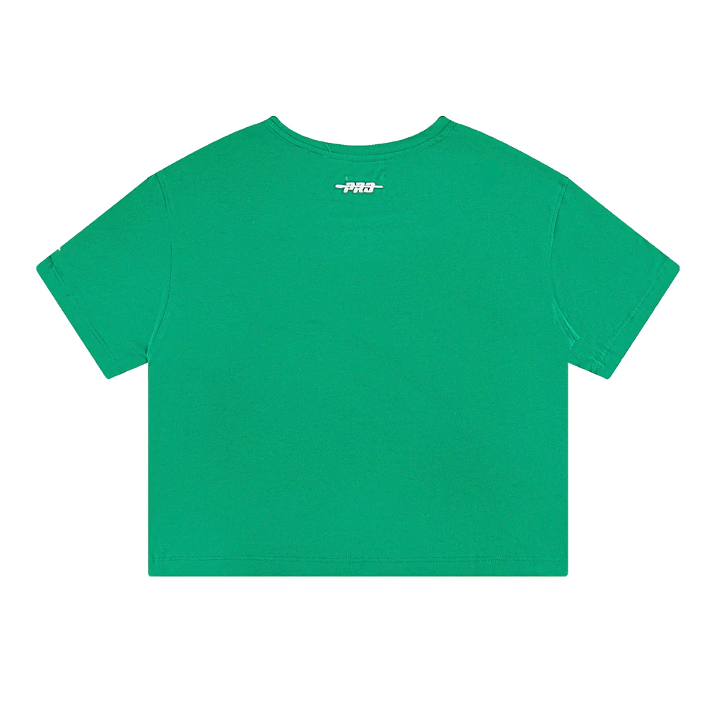 NBA BOSTON CELTICS RETRO CLASSIC BIG GIRLS SHORT SLEEVE BOXY TEE (KELLY GREEN) - Image 2