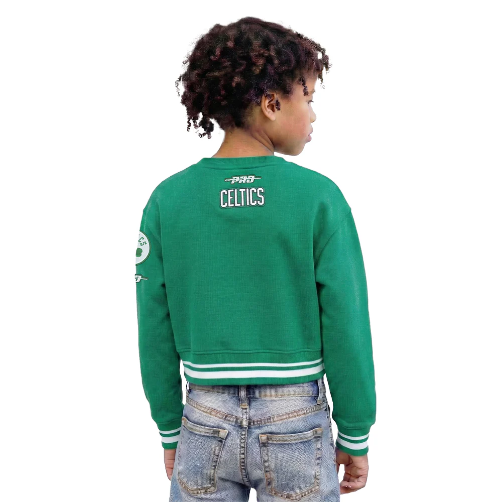 BOSTON CELTICS CLASSIC BIG GIRL'S FLC CREWNECK (KELLY GREEN) - Image 2