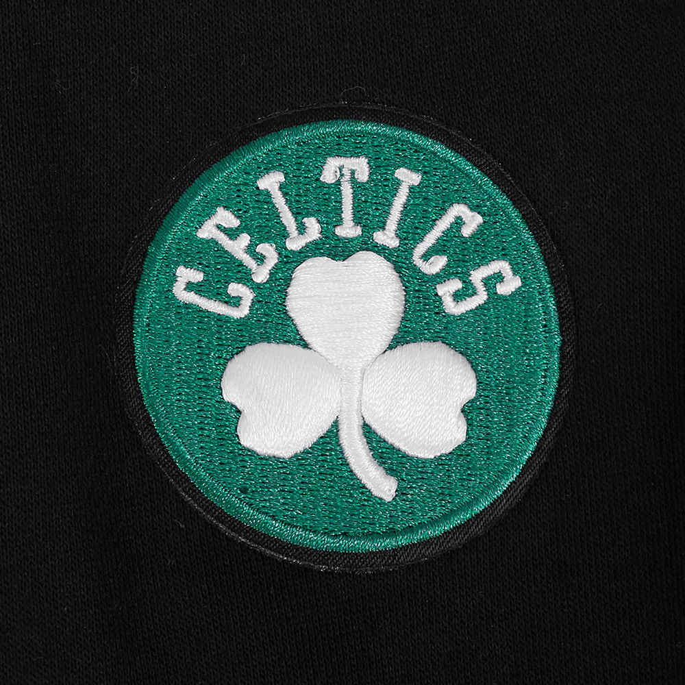 NBA BOSTON CELTICS CLASSIC BIG GIRLS FLEECE FULL ZIP HOODIE (BLACK) - Image 7