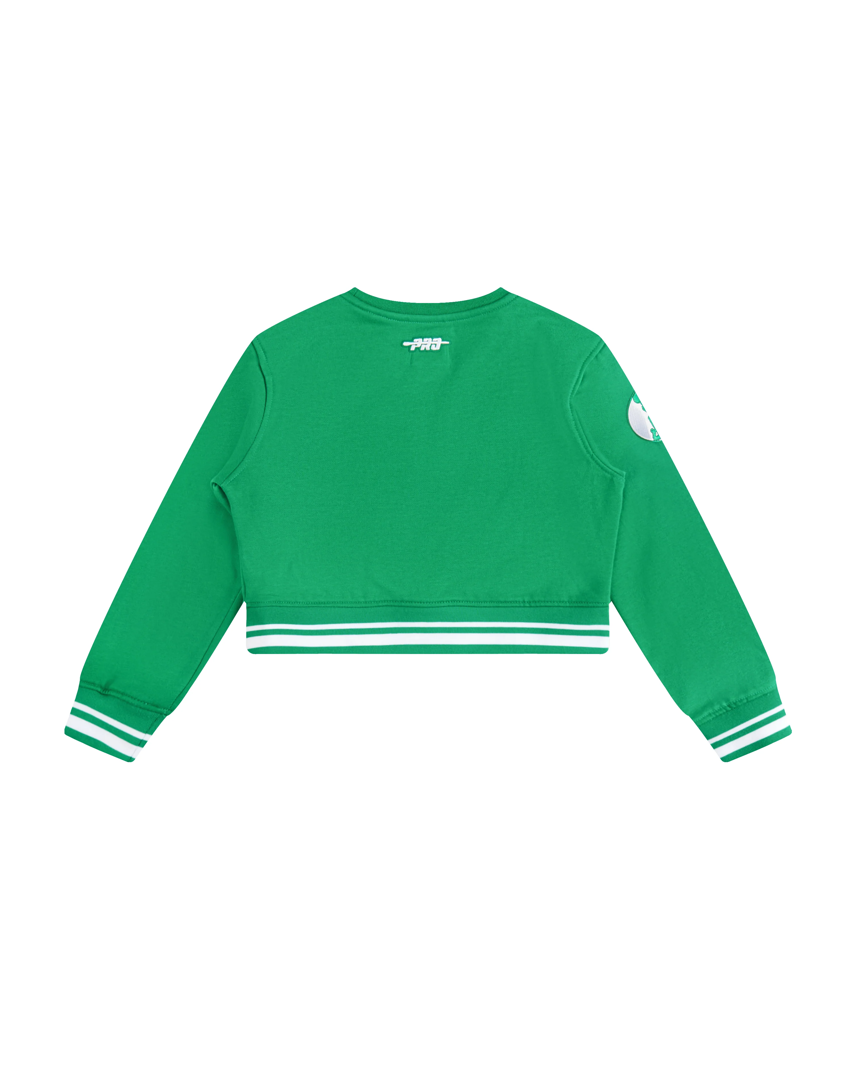 NBA BOSTON CELTICS RETRO CLASSIC BIG GIRLS RIB FLEECE CREWNECK (KELLY GREEN) - Image 2