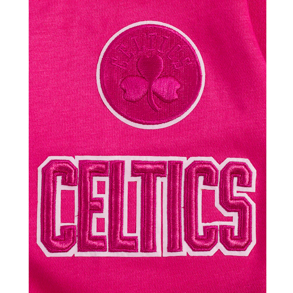 NBA BOSTON CELTICS TRIPLE PINK BIG GIRLS FLC PO HOODIE (BEETROOT PURPLE) - Image 5