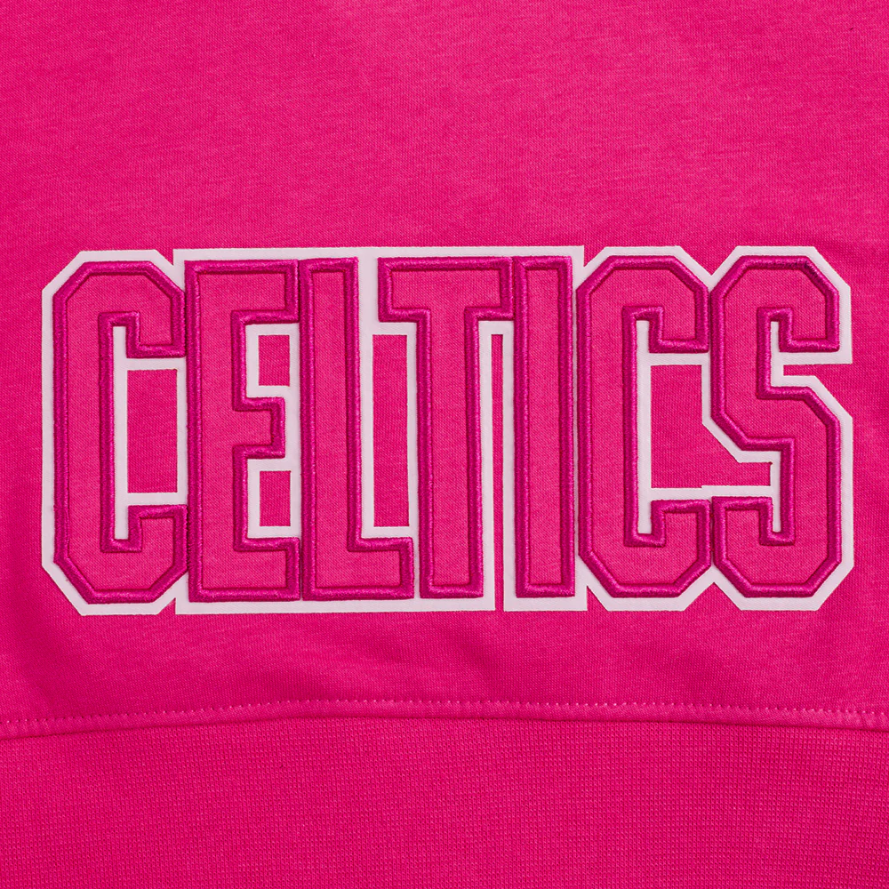 NBA BOSTON CELTICS TRIPLE PINK BIG GIRLS FLC PO HOODIE (BEETROOT PURPLE) - Image 7