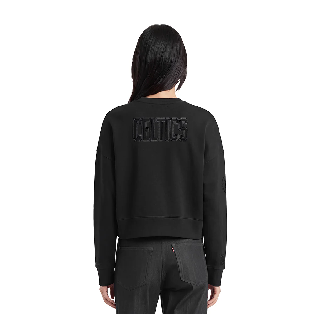 NBA BOSTON CELTICS NEUTRAL WOMENS CREWNECK (BLACK) - Image 2