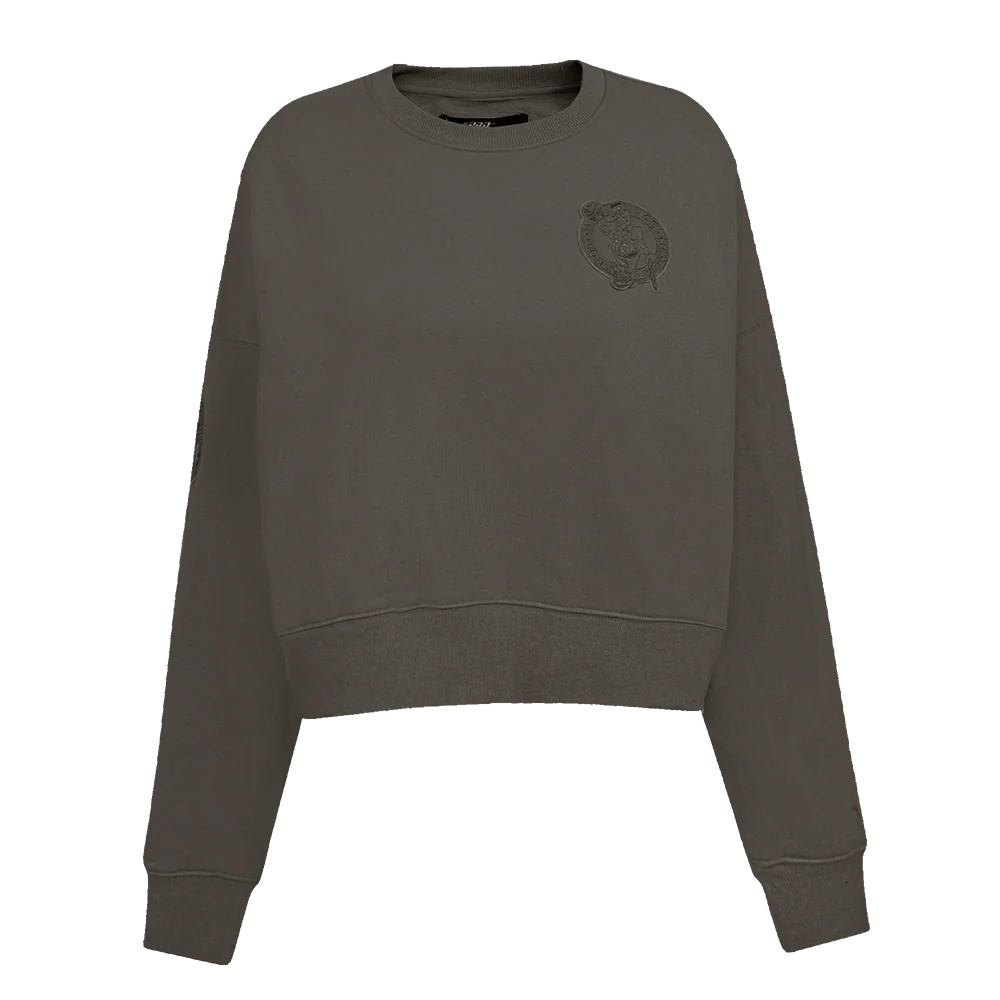 NBA BOSTON CELTICS NEUTRAL FLEECE CREWNECK (DARK TAUPE)