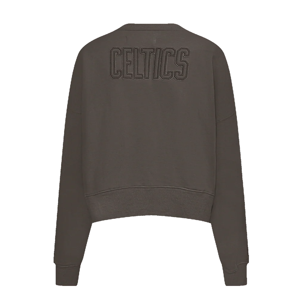 NBA BOSTON CELTICS NEUTRAL FLEECE CREWNECK (DARK TAUPE) - Image 4