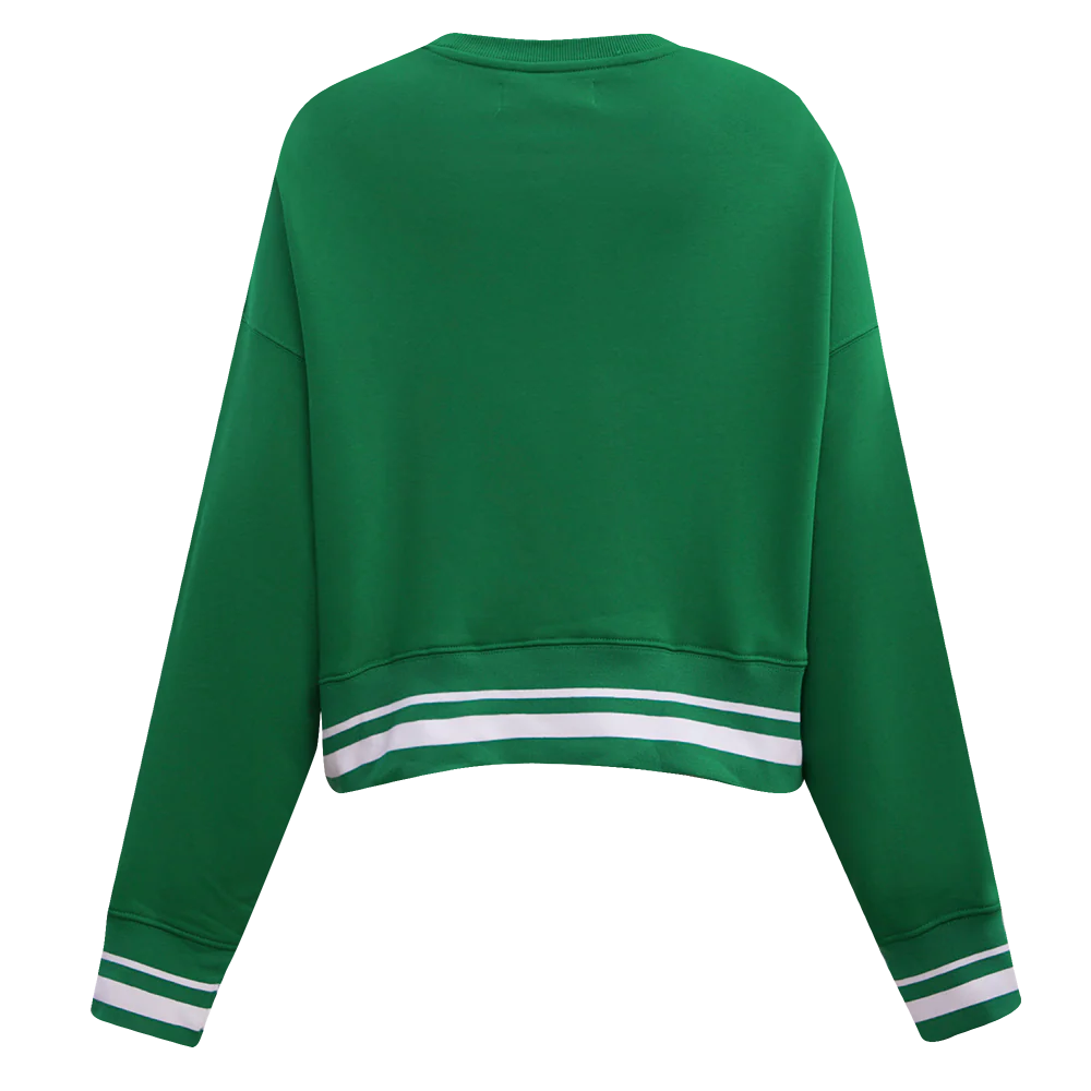 NBA BOSTON CELTICS RETRO CLASSIC WOMEN'S RIB CREWNECK (KELLY GREEN) - Image 4