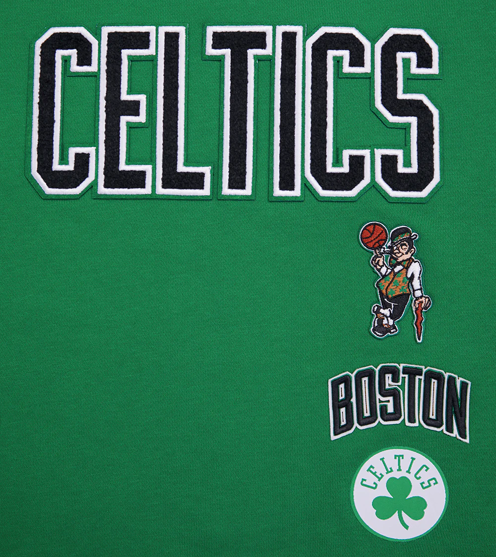 NBA BOSTON CELTICS RETRO CLASSIC WOMEN'S RIB CREWNECK (KELLY GREEN) - Image 5
