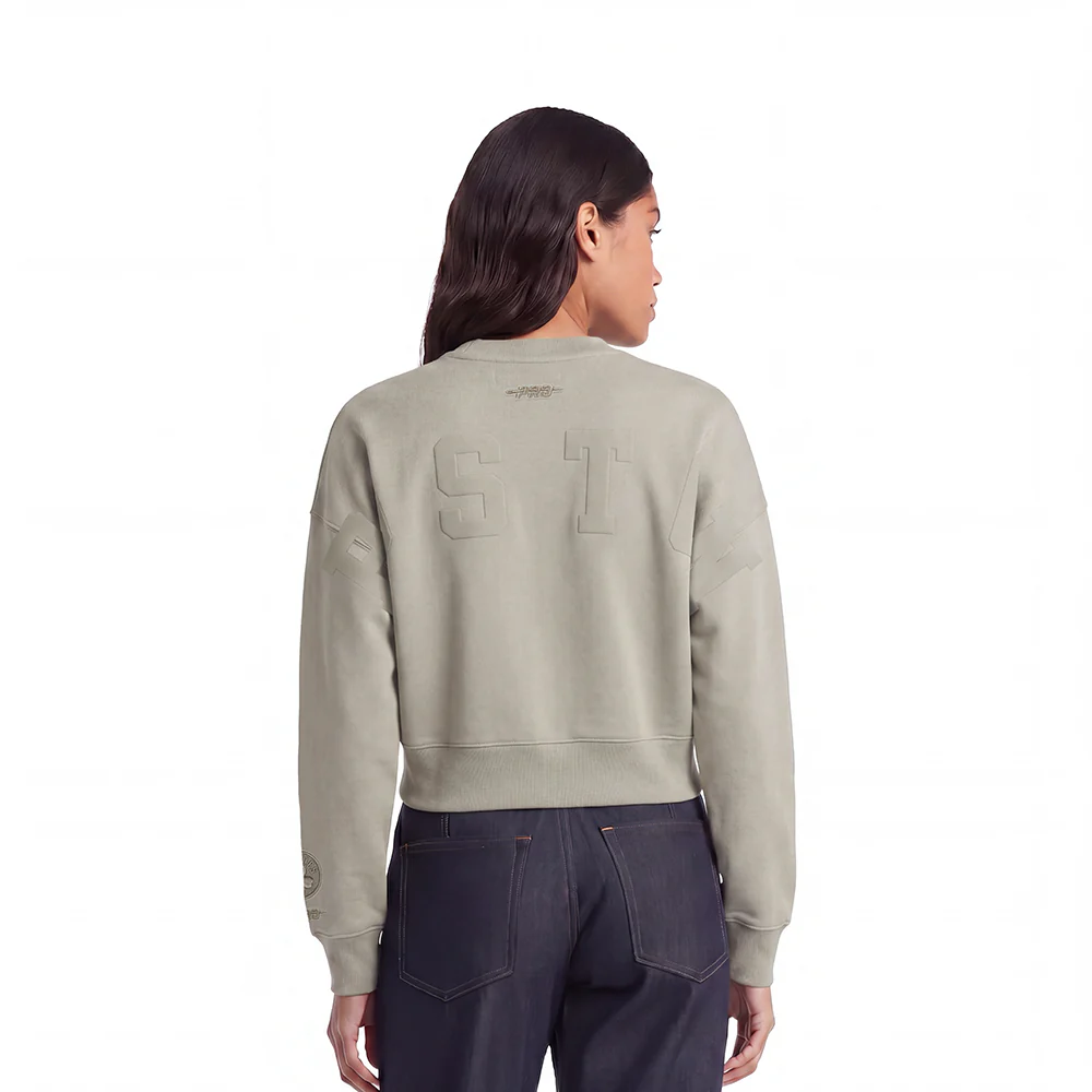 NBA BOSTON CELTICS WINGSPAN WOMEN'S FLEECE CREWNECK (TAUPE)